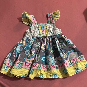 Eleanor Rose Floral Patterned Reversible Kids Dress